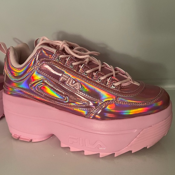 Womens Fila Disruptor Festival Platform Wedge Athletic Shoe - Pirouette Size 10 - Picture 3 of 15